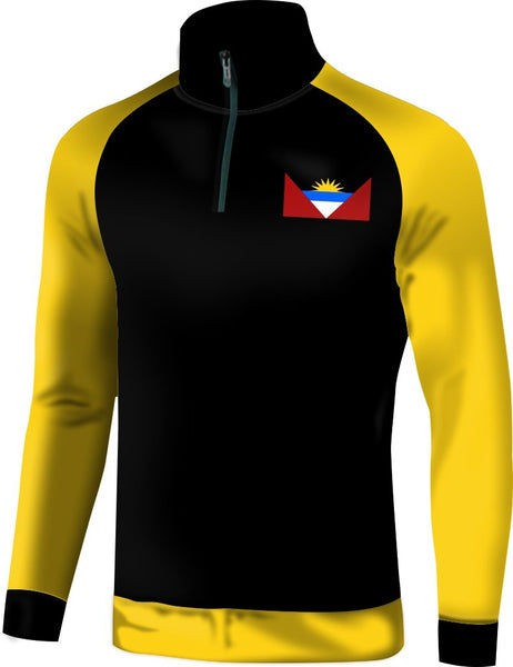ADS Antigua ATG Jacket Quarterzip Raglan Black Gold