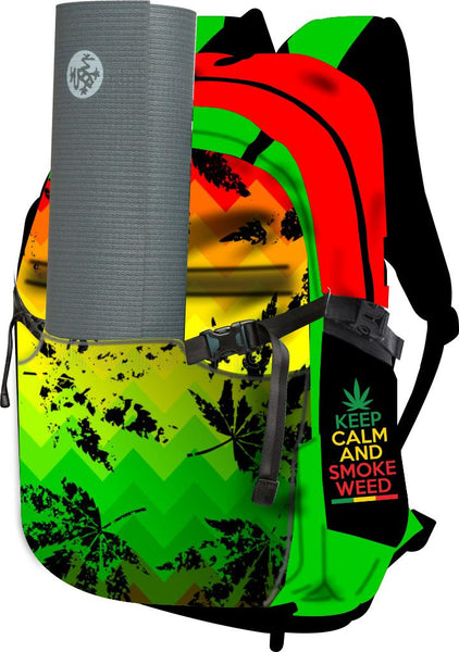 ADS Cannabis Backpack With Yoga Mat Holder1