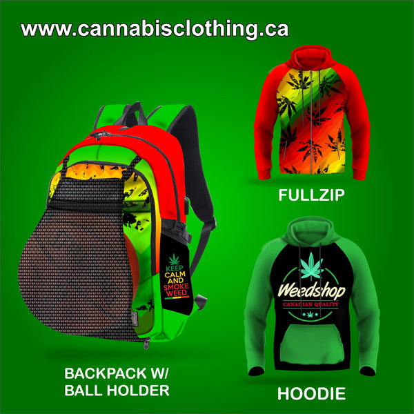 ADS Cannabis Bag Hoody Fullzip Raglan