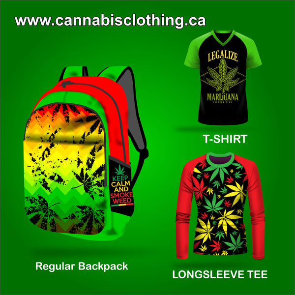 ADS Cannabis Bag T-shirt V-Neck Longsleeve R-Neck Raglan