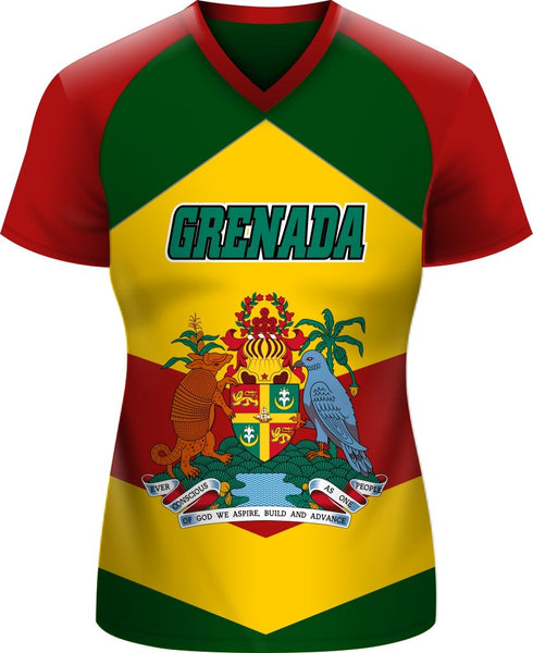 ADS Nationwear Grenada GRD T-shirt V-Neck Raglan