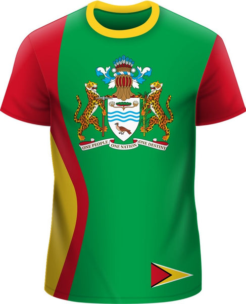 ADS Nationwear Guyana GUY T-shirt R-Neck Set-in Gold Red Green