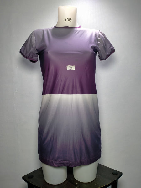 Dress P121 L194 ZXS MPeelu Violet r-neck ShortSleeves Set-in Ladies
