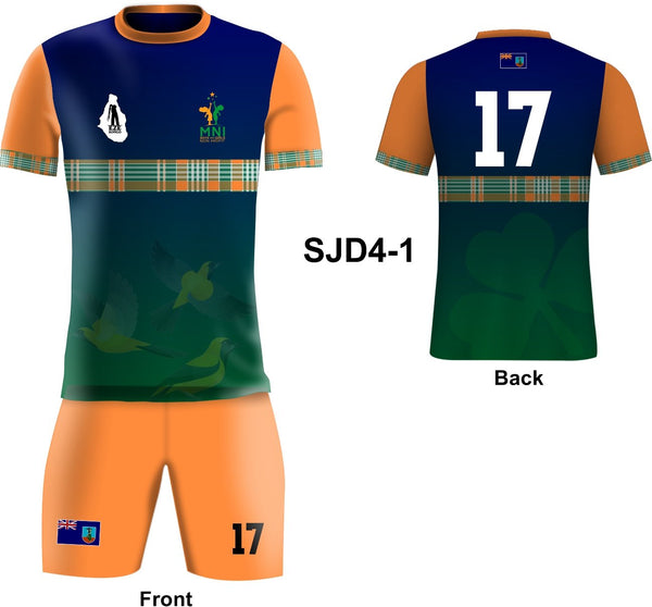 Soccer Jersey Montserrat sjd4-1 green madras navy 5