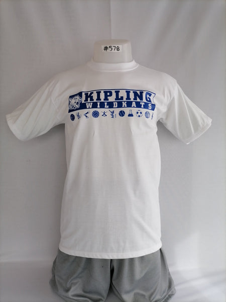T-shirt PX L976 MX white blue kipling wildcats rneck Mens setin