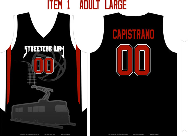 streetcar black red jersey