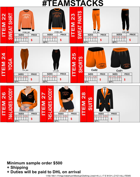 teamstacks orange activewear items black orange 1